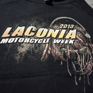 Laconia Motorcycle Week 2013 Black Tank Top,Womens,Size L